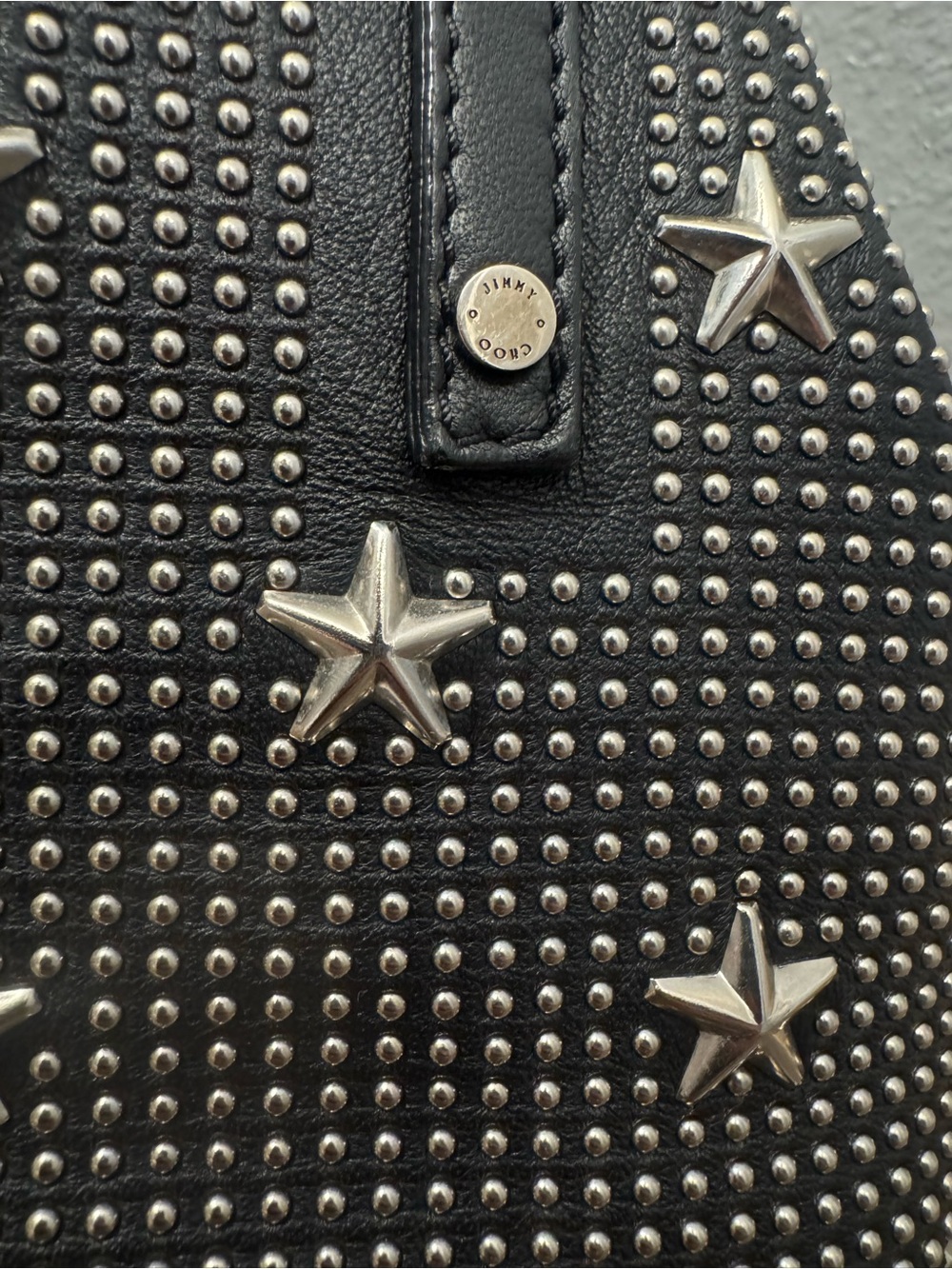 Jimmy Choo🖤Sofia star studded Tote Bag EUC ✅AUTHENTIC✅ - Picture 9 of 11
